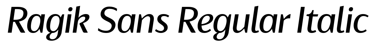 Ragik Sans Regular Italic